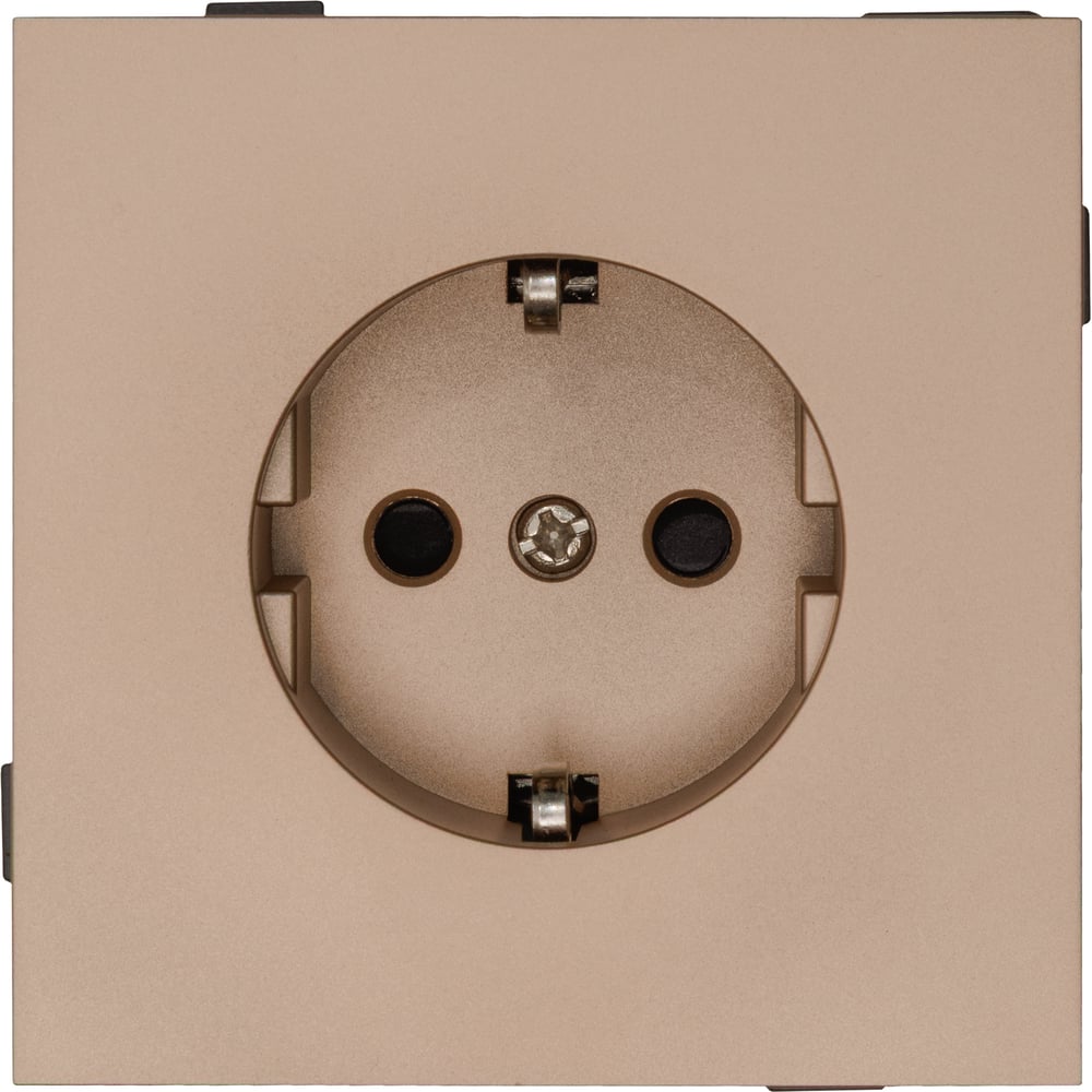 Изображение товара Розетка силовая ALTECH ENCORE 1SY скрытого монтажа с заземлением шампань механизмы IP20