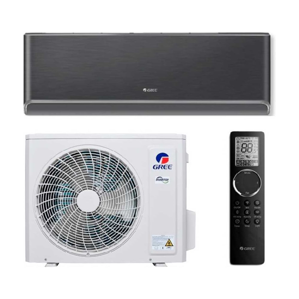 Изображение товара Настенная сплит-система Gree Airy Inverter R32 black 9000 BTU 25 м²