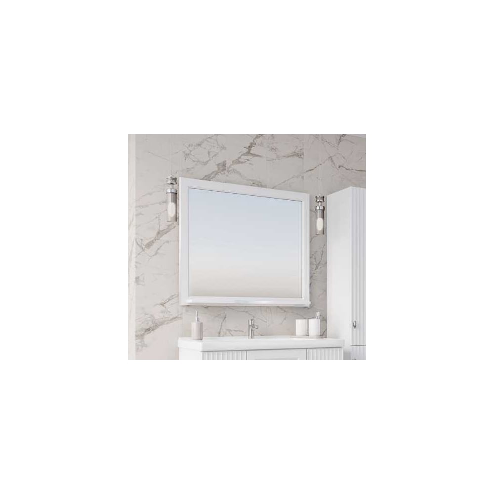 Изображение товара Зеркало АСБ-Мебель Федерика 100 Белый современное настенное декоративное зеркало