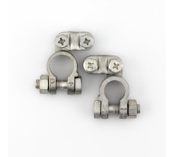 Изображение товара Клемма АКБ Nord-Yada латунь 2шт прижимная планка до 50мм Л(-) П(+) ТМ Nord YADA 909916