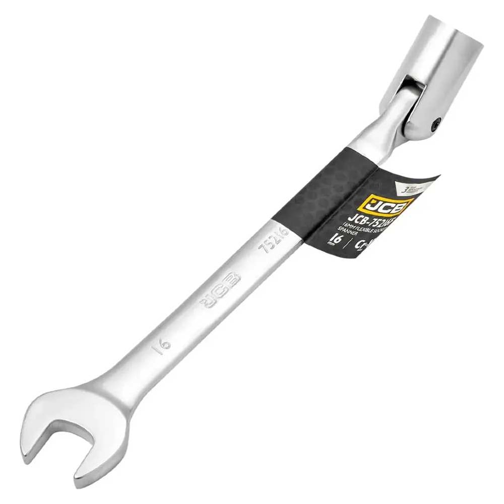 Изображение товара Рожково-торцевой шарнирный ключ JCB 16мм -75216F(66106) профессиональный инструмент