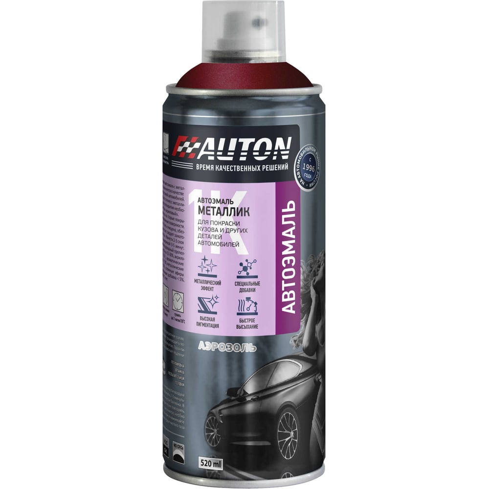 Изображение товара Автоэмаль Auton DAEWOO 74U SPINEL RED металлик аэро 520 мл