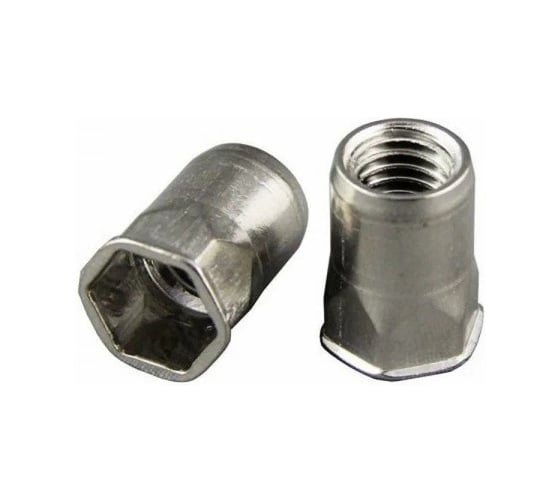 Изображение товара Гайка заклепка полушестигранная Крепсталь М6 Умень.борт.. 1000 шт. K002407