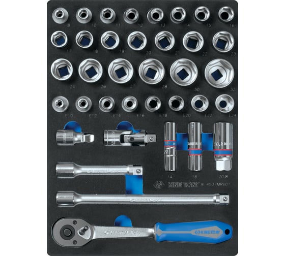 Изображение товара Ложемент KING TONY для набора торцевых головок 1/2" с принадлежностями 9-4537MRV01 85811632B01