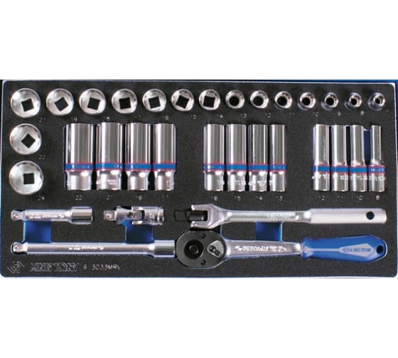 Изображение товара Ложемент KING TONY для набора торцевых головок 3/8" с принадлежностями 3033MRV 85821632B