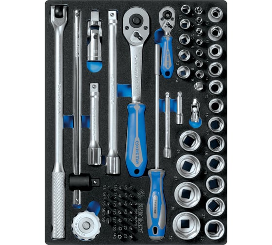 Изображение товара Ложемент KING TONY для набора торцевых головок 1/4"&1/2" с принадлежностями 9-7560MRV01 859756032B01