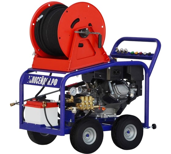 Изображение товара Каналопромывочный аппарат Посейдон 140 бар 30 л/мин бензин насос Италия B15-140-30-ITL-ES-4W-Reel2