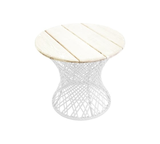 Изображение товара Стол M-GROUP Бонго Классика макси белый, диаметр 0,56 м 19220156