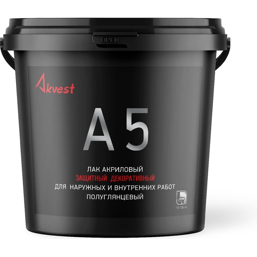 Изображение товара Акриловый лак Akvest бесцветный 1 кг для дерева быстросохнущий