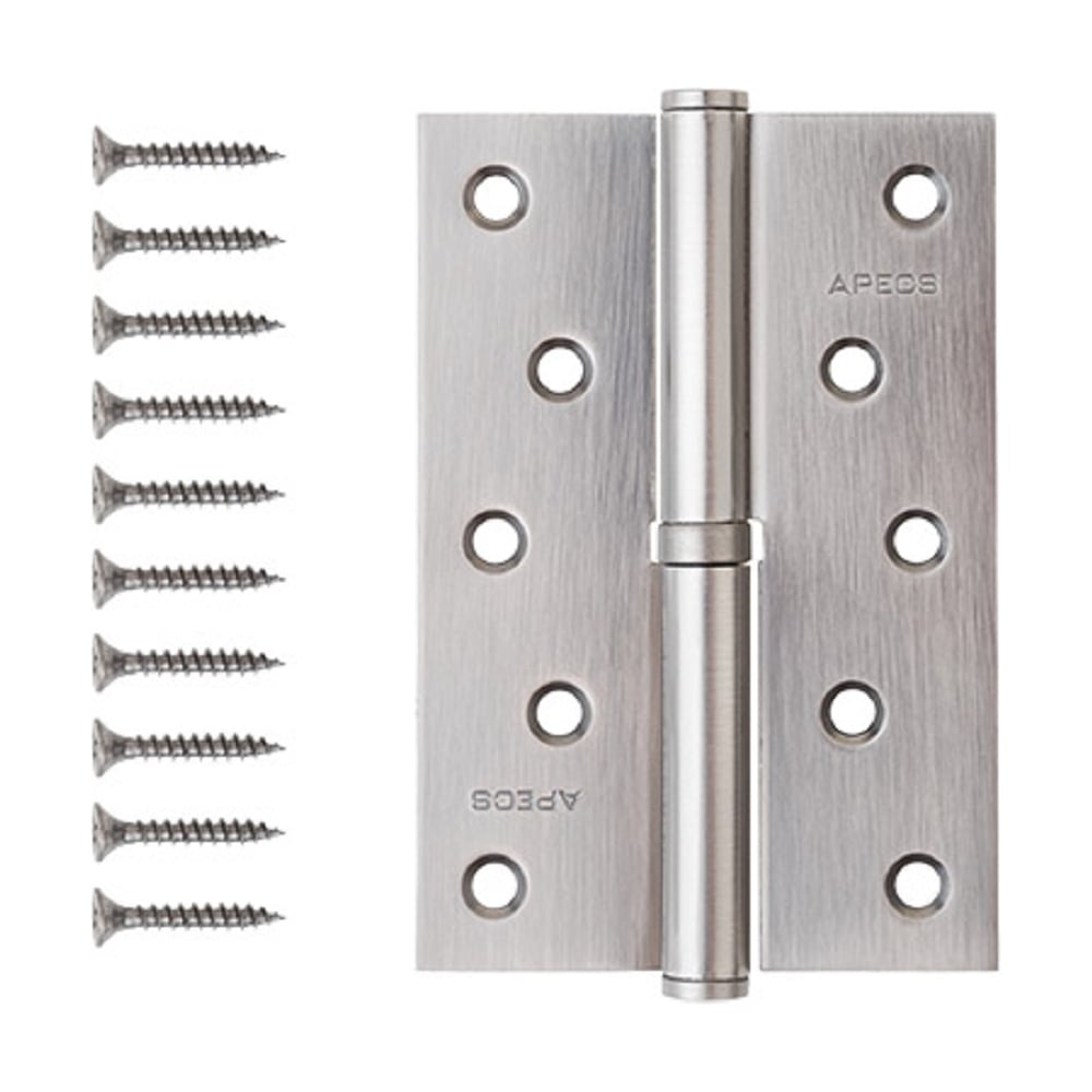 Изображение товара Врезная стальная петля для двери Apecs 120x80 графит гальваника