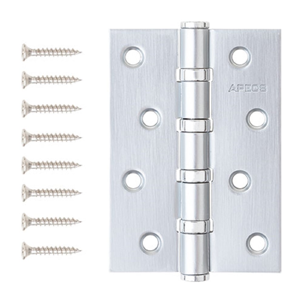 Изображение товара Врезная стальная петля Apecs 100x70 с гальваническим покрытием и универсальным направлением