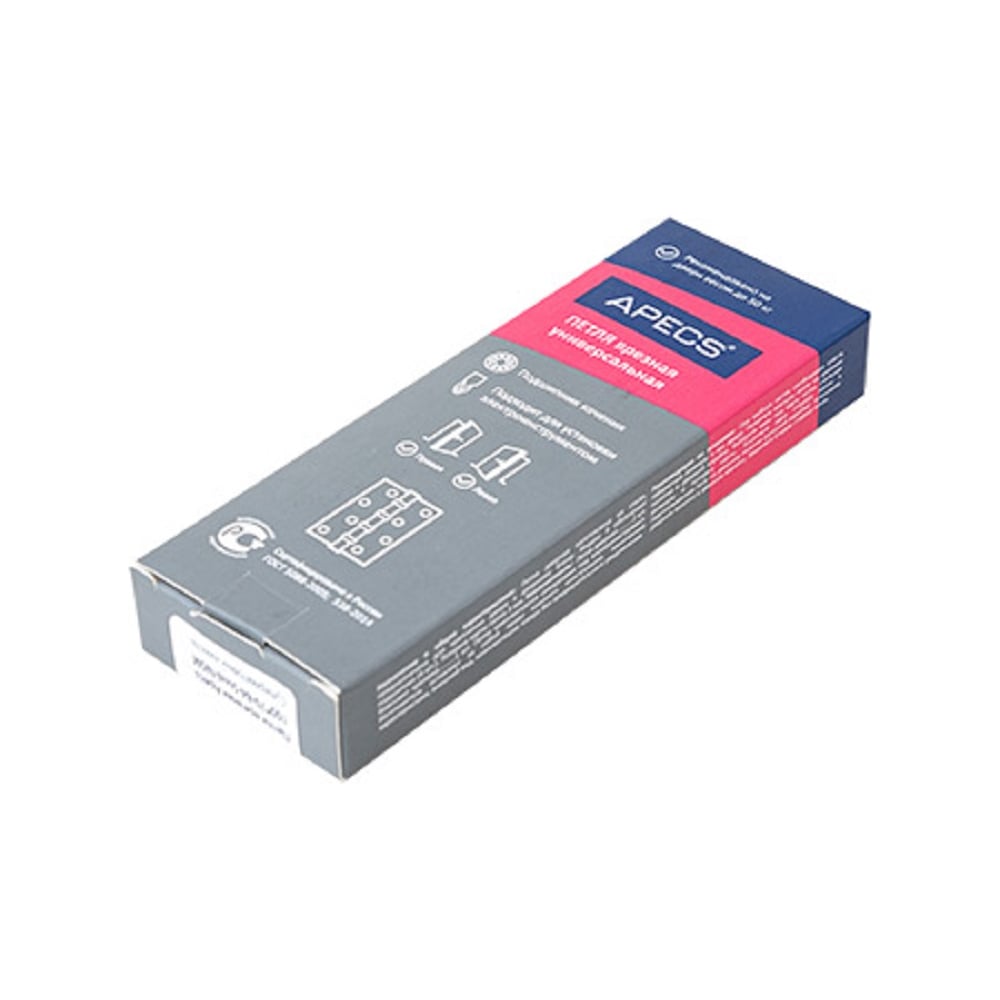 Изображение товара Петля врезная Apecs 100x70 сатинированное золото универсальная для мебели и стекол