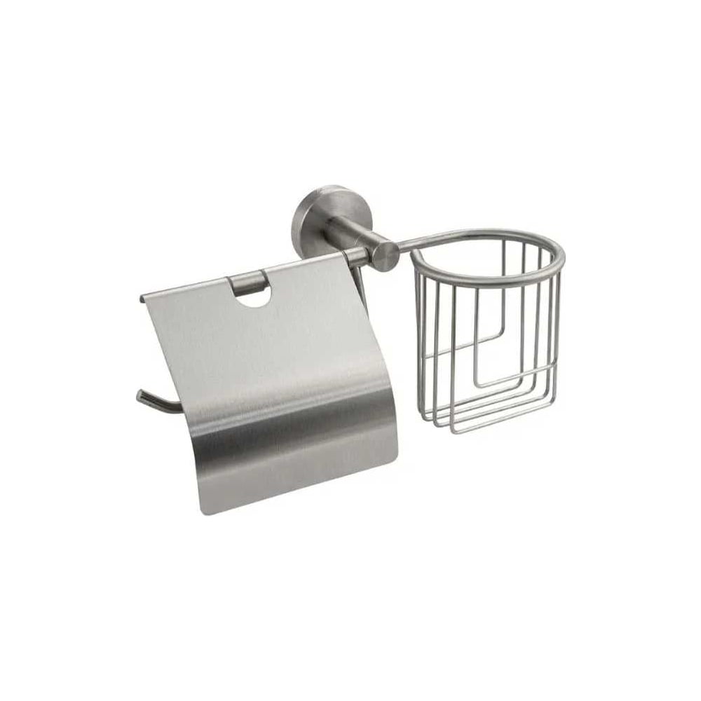 Изображение товара Держатель для туалетной бумаги и освежителя воздуха GFmark из нержавеющей стали сатин 80244