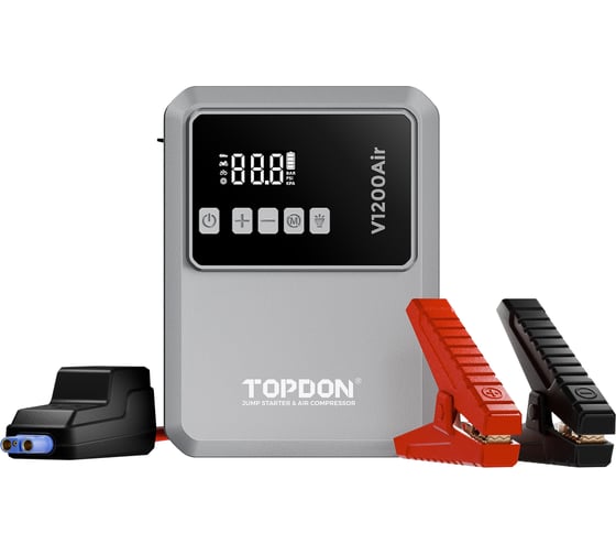 Изображение товара Пусковое устройство и автомобильный компрессор Topdon 2-в-1 V1200Air
