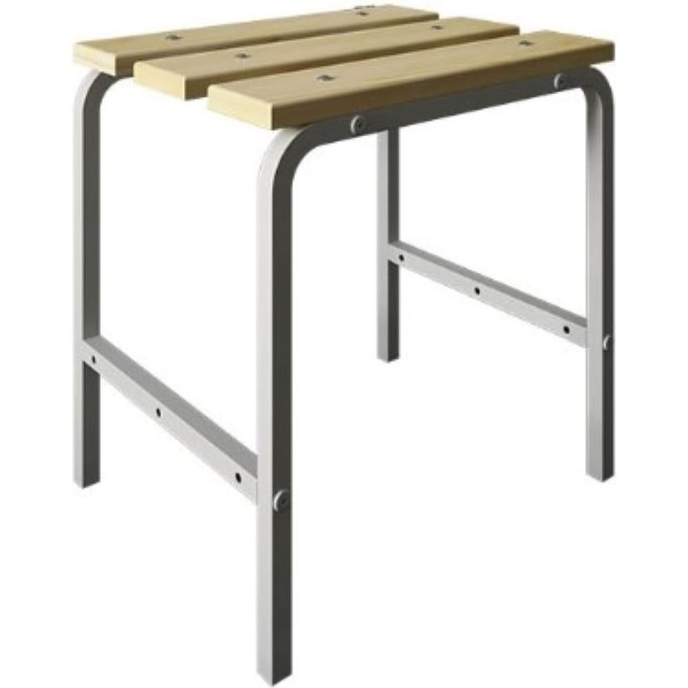 Изображение товара Скамья гардеробная Металл-Завод 45х43х35 см, настил сосна, каркас серый BG4543351L1