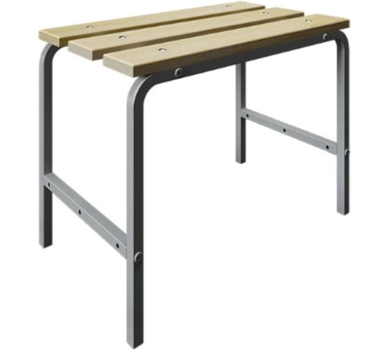 Изображение товара Скамья гардеробная Металл-Завод 45х60х35 см, настил сосна, каркас серый BG4560351L1