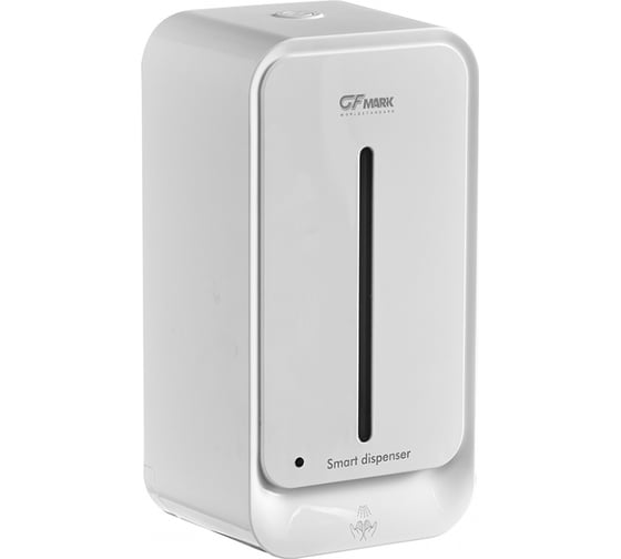 Изображение товара Сенсорный дозатор для жидкого мыла GFmark прямоугольный корпус, пластик АБС, с полоской, 1000 мл, цвет белый 729