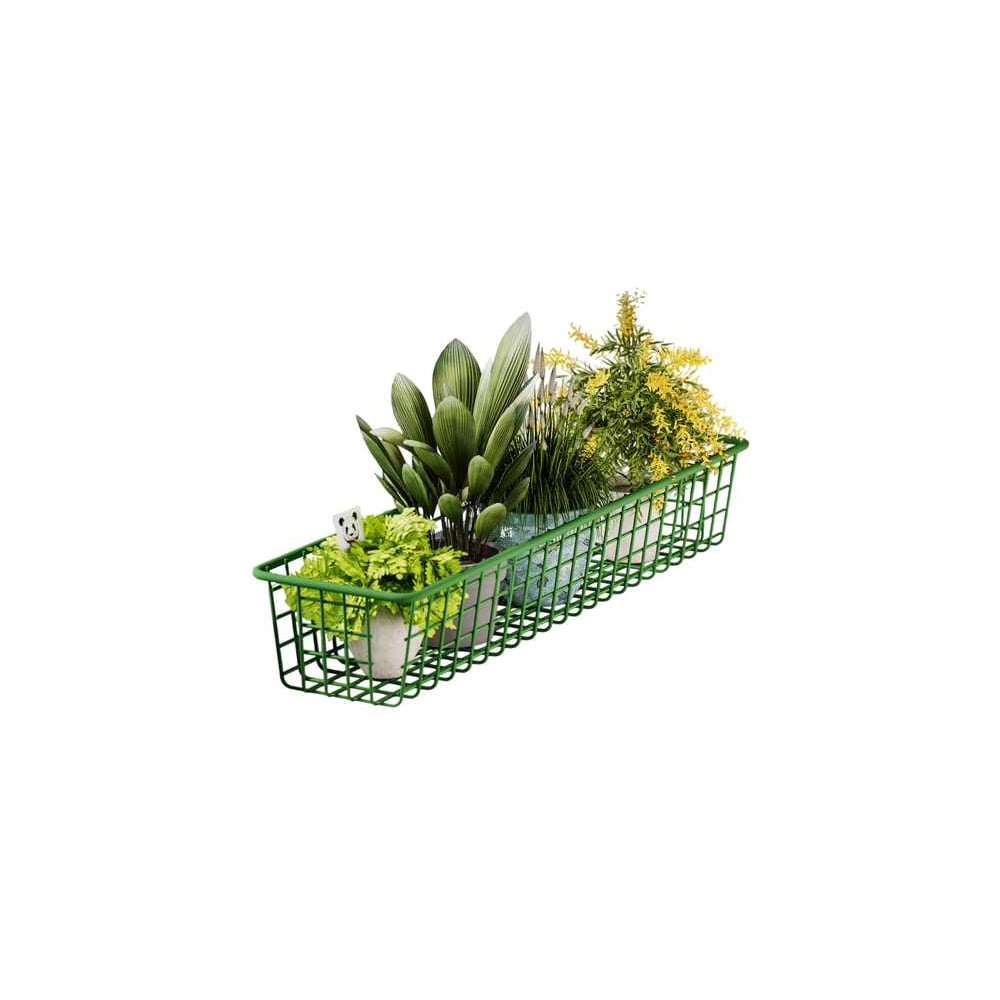 Изображение товара Корзина садовая НАЙДИ 125x780x195 металлическая зеленая
