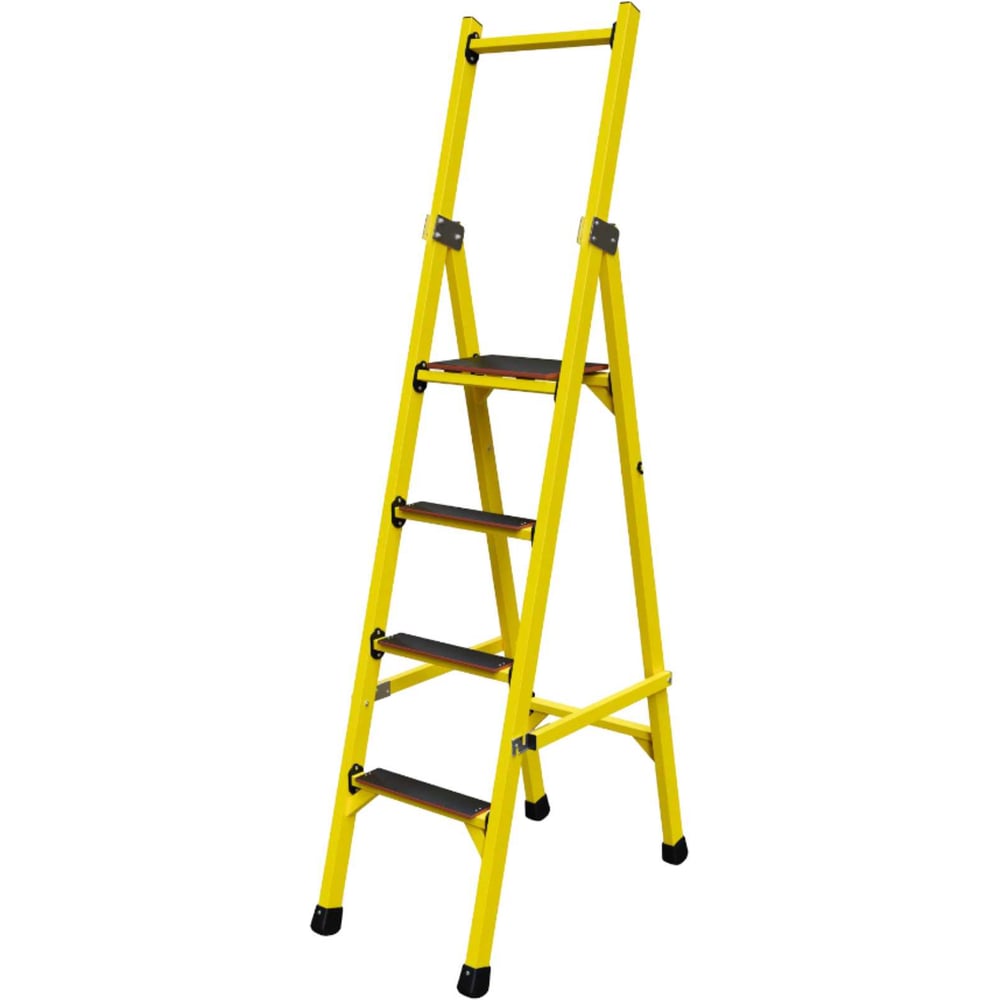 Изображение товара Стремянка диэлектрическая стеклопластиковая ООО ЛУЧ с симметричной опорой профессиональная