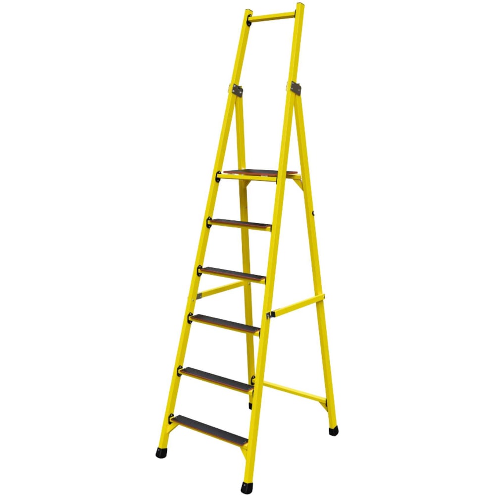 Изображение товара Стремянка диэлектрическая стеклопластиковая ООО ЛУЧ 6 ступеней профессиональная