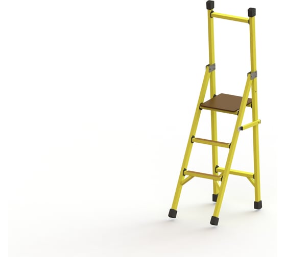 Изображение товара Стремянка диэлектрическая стеклопластиковая ООО "ЛУЧ" с вертикальной опорой телеком ССВ-1,5Т-Ф40П ССВ-1,5Т-Ф40П