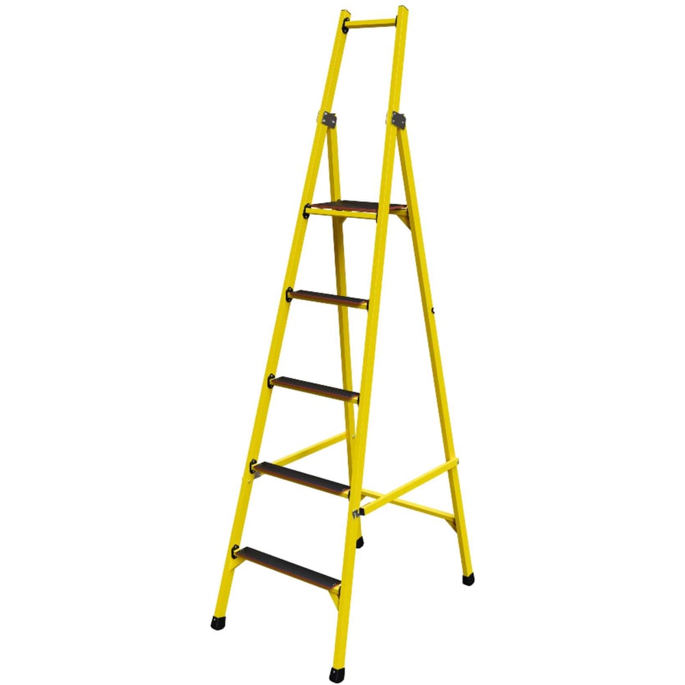 Изображение товара Стремянка стеклопластиковая односторонняя с широкими ступенями 3.64 м