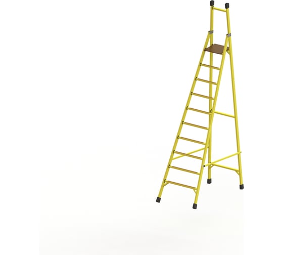 Изображение товара Стремянка диэлектрическая стеклопластиковая ООО "ЛУЧ" с вертикальной опорой телеком ССВ-3,1Т-Ф55П