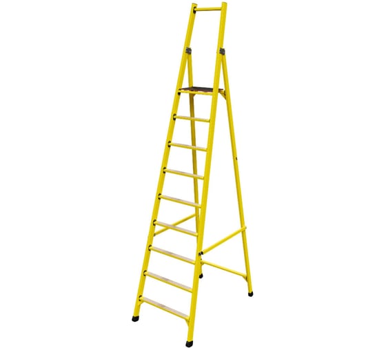 Изображение товара Стремянка диэлектрическая стеклопластиковая ООО "ЛУЧ" с симметричной опорой телеком ССС-3,1Т-Ф55П