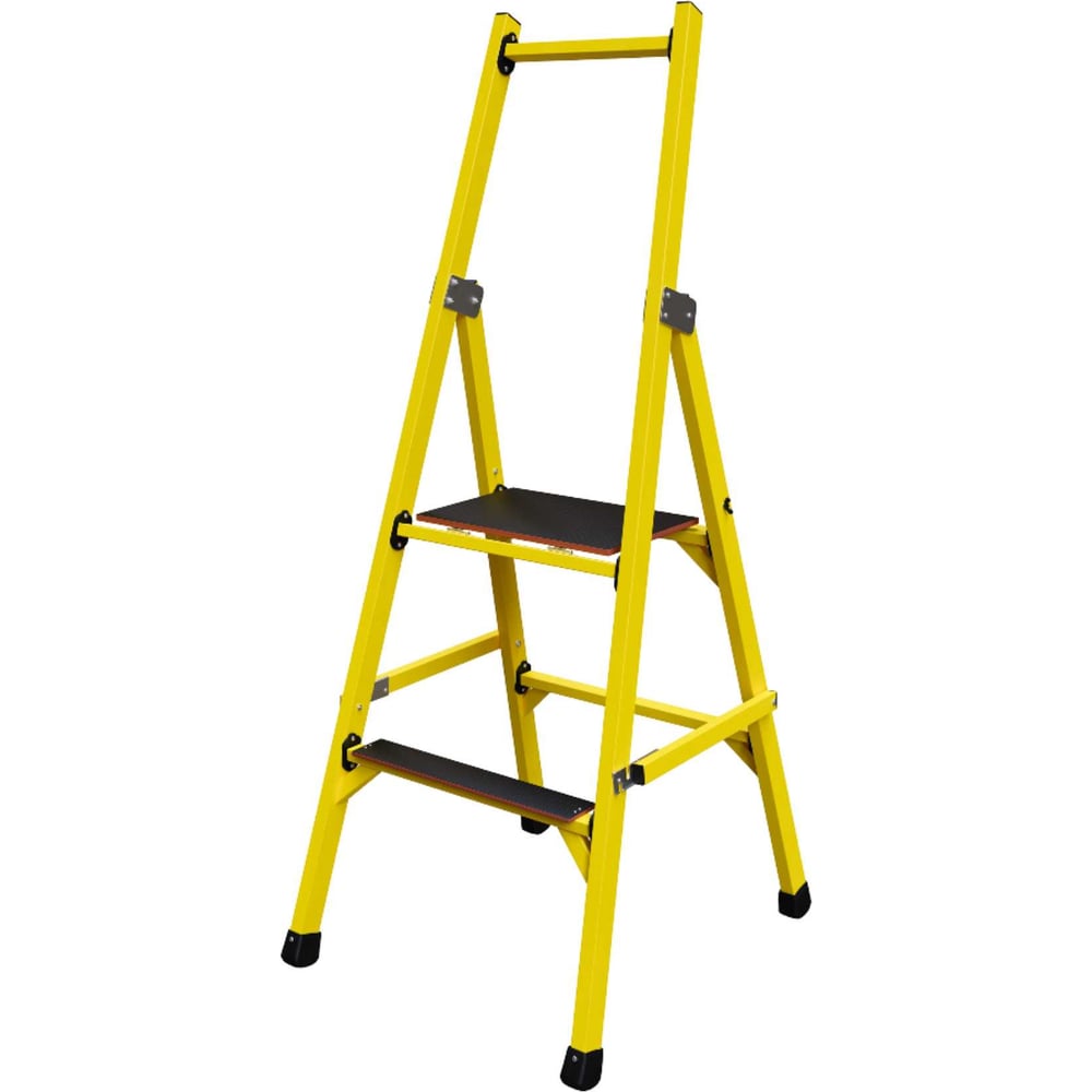 Изображение товара Стремянка стеклопластиковая ООО ЛУЧ с широкими ступенями и симметричной опорой