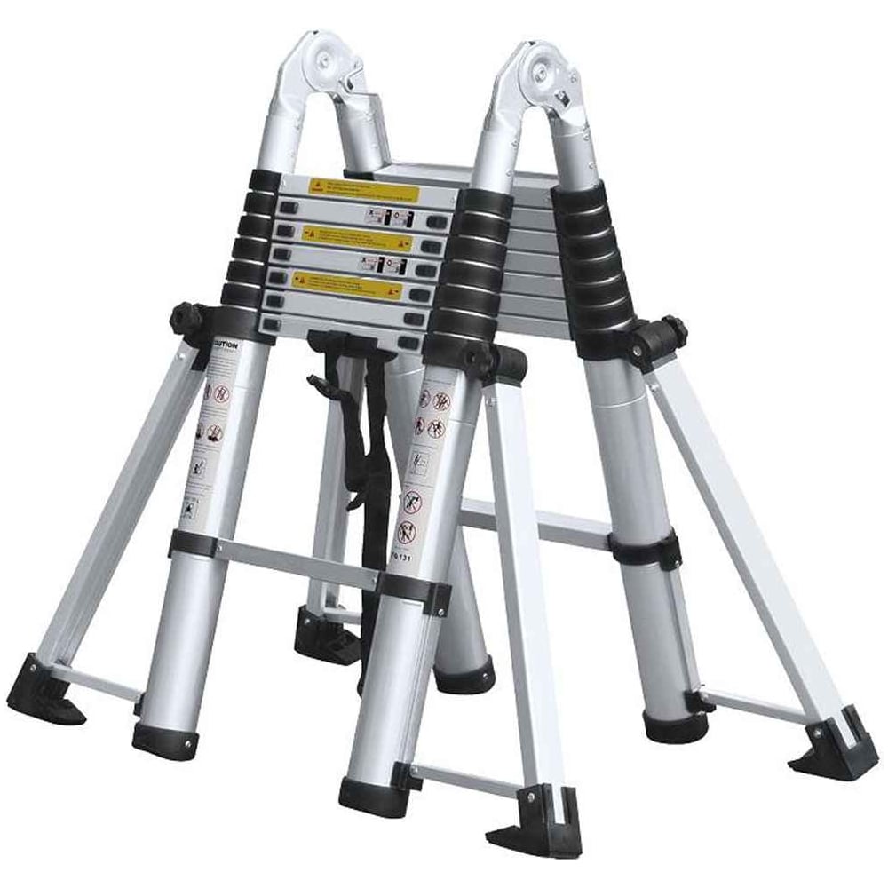 Изображение товара Телескопическая лестница-стремянка Сорокин Profi 6.8 м для профессионалов