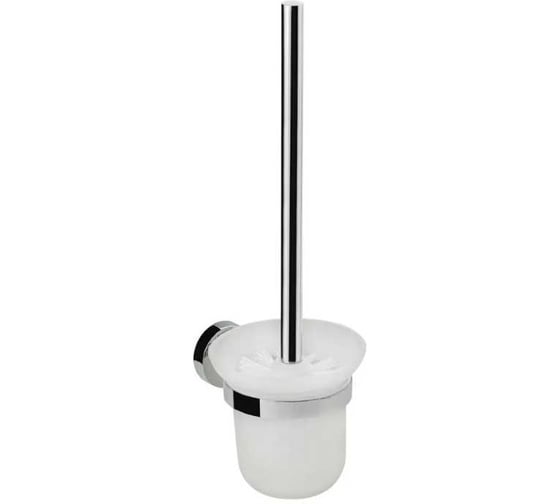 Изображение товара Ёрш для унитаза со стеклянной колбой GFmark с креплением к стене, на круглом основании, цвет хром 79162