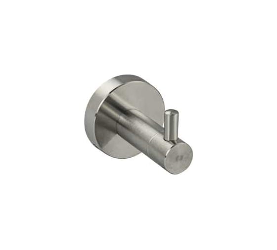 Изображение товара Крючок одинарный GFmark из нержавеющей стали, с круглым основанием, цвет сатин 80110