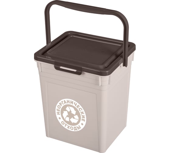 Изображение товара Контейнер для мусора Бытпласт 23.5x21x25.2 см, 8 л, светло-бежевый 434236834