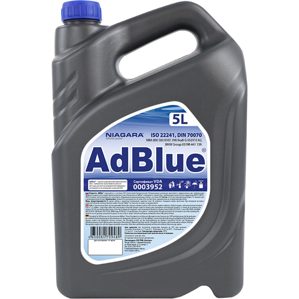 Жидкость AdBlue для систем SCR а/м Евро 4/5/6 NIAGARA жидкость для мыльных пузырей 1 л тм алекс тойз
