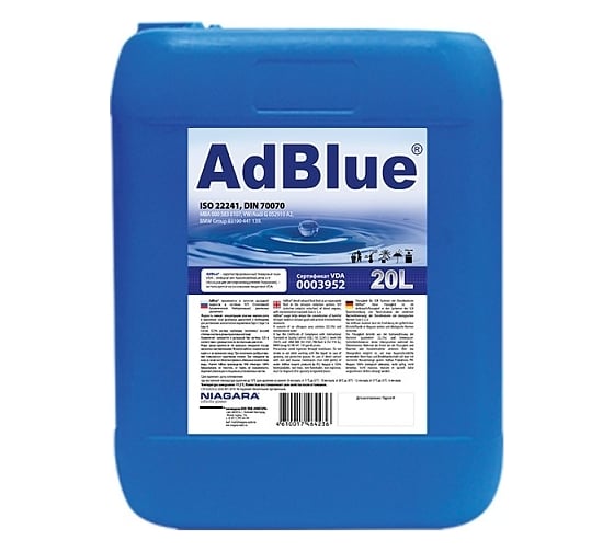 Изображение товара Жидкость NIAGARA AdBlue 20 л, мочевина, для систем SCR Евро 4/5/6 004008000013