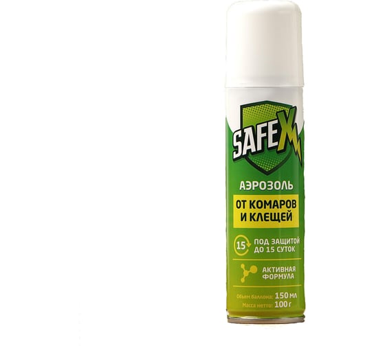 Изображение товара Аэрозоль от клещей и комаров Safex 150 мл 4003611