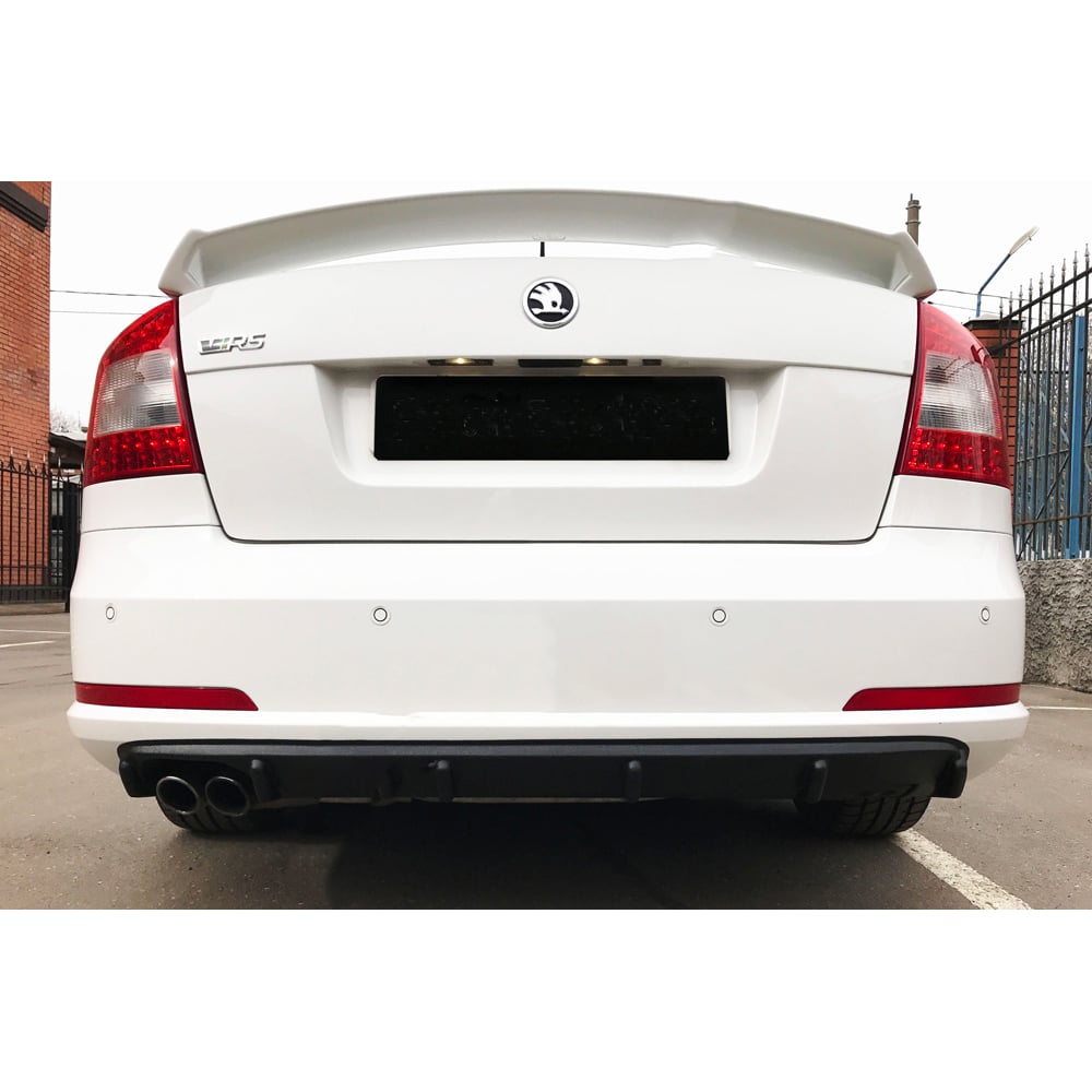 фото Диффузор на задний бампер skoda octavia a5 rs 2009-2013 русская артель