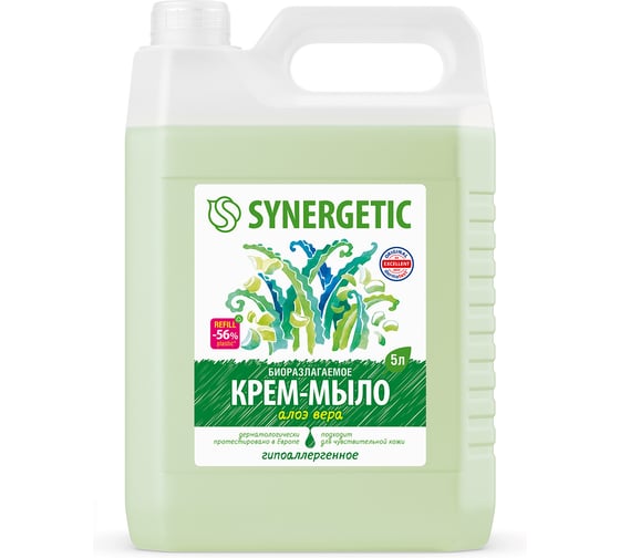 Изображение товара Крем-мыло SYNERGETIC Алоэ вера 5л 105214