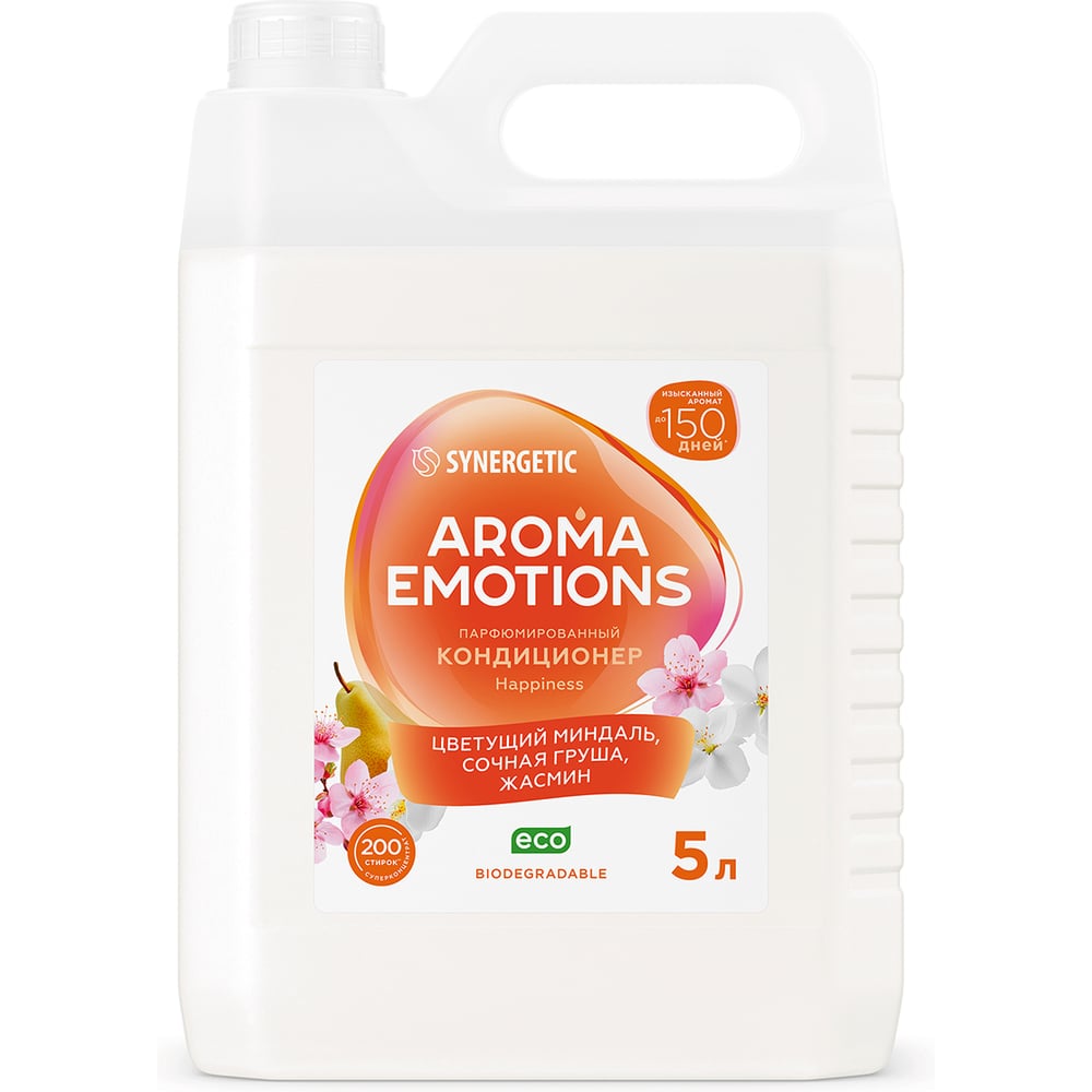 Изображение товара Кондиционер для стирки SYNERGETIC Happiness 5л с антибактериальным эффектом