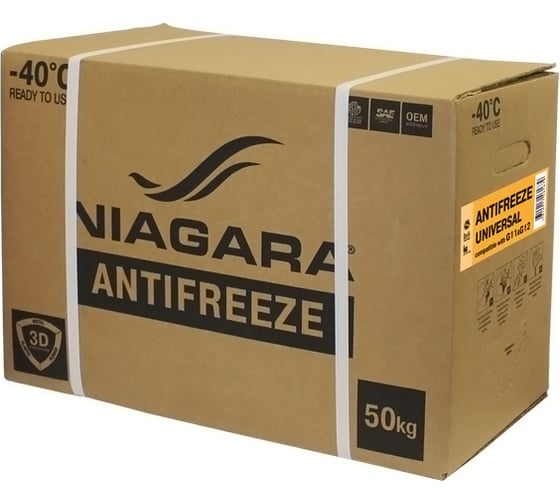 Изображение товара Антифриз NIAGARA универсальный совместим с G11/G12 Bag-in-Box 50 кг 001001005025