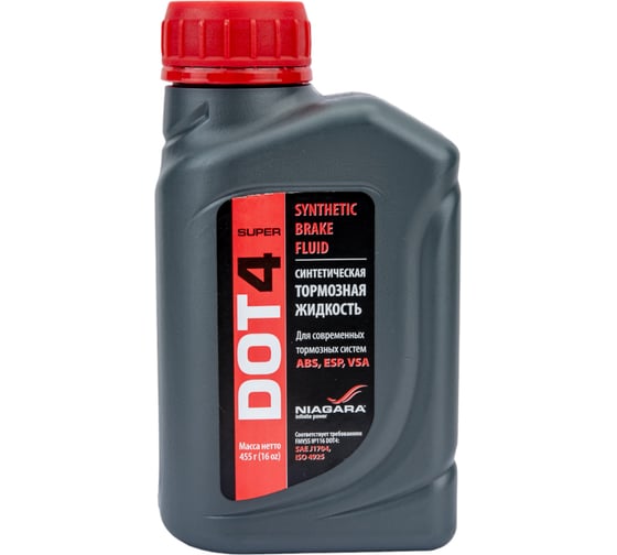 Изображение товара Тормозная жидкость NIAGARA Супер ДОТ-4 455 гр 001005000018