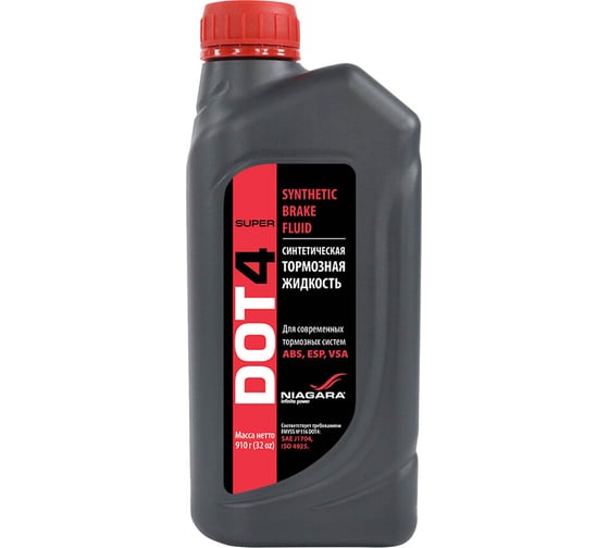 Изображение товара Тормозная жидкость NIAGARA Ниагара Супер ДОТ-4 910 гр 001005000019