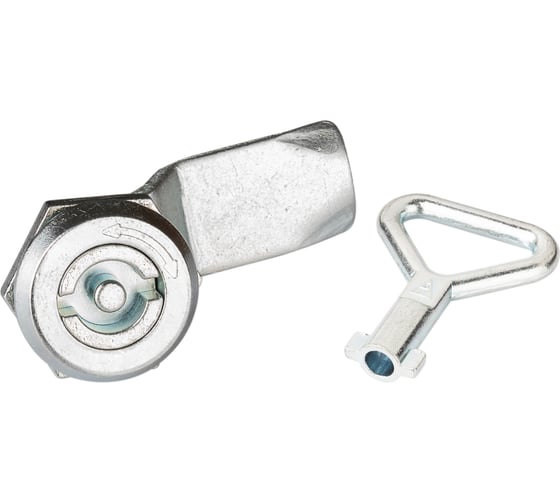 Изображение товара Замок под ключ с двумя бородками ТРИЗАМ цинк, с ригелем и ключом ЗЧВ.М.2.05.1060.КМ TRZ0053