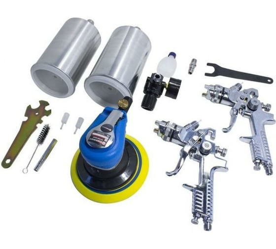 Изображение товара Набор пневматических инструментов Forcekraft 6 предметов FK-R8821 50328 FK-R8821/RP7310,H-827-2V,H-827-3V/(50328)