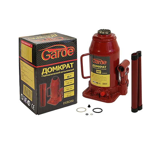Изображение товара Гидравлический бутылочный домкрат Garde 20 т, 245-455 мм DGB200