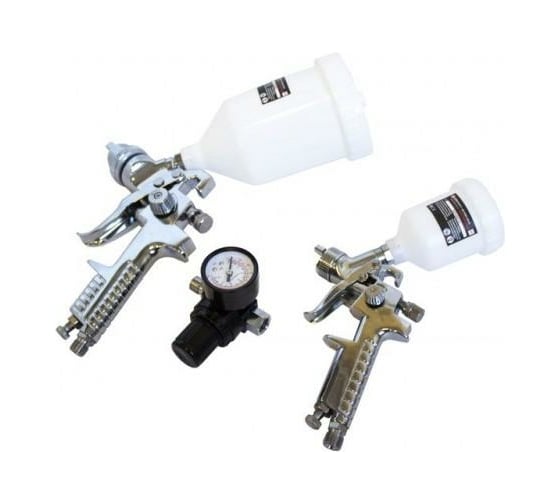 Изображение товара Набор краскораспылителей с регулятором давления Forcekraft 3 предмета FK-R8826 /H-2000, H-827-2V/(50327)