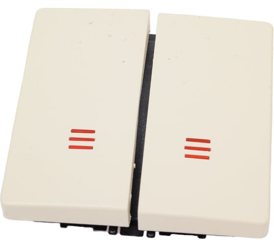 Изображение товара Клавиши для двухклавишного выключателя с подсветкой Simon, 2 шт, слоновая кость 82025-31