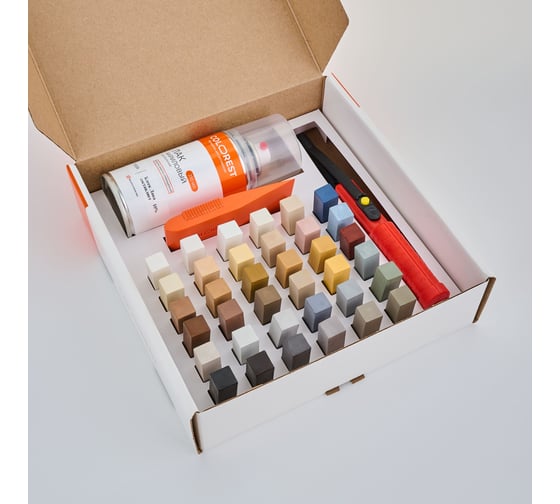 Изображение товара Набор твёрдых восков Colorest 36 шт с инструментами (плавитель, шпатель) лак в баллончике 854310