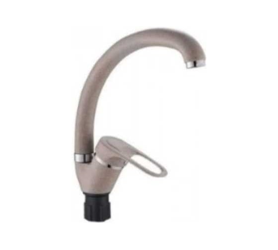 Изображение товара Смеситель для кухни шаровой АНТЕЙ Парма с высоким изливом, нержавеющая сталь, бежевый 697029-ANT