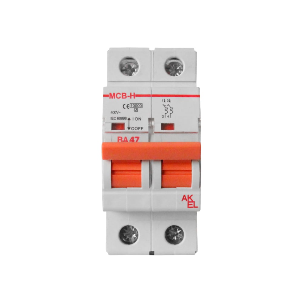 Изображение товара Автоматический выключатель AKEL ВА47-MCB-H-2P-Б32-AC для защиты электросистем